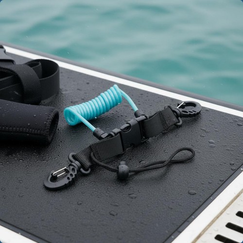 Coiled diving leash bcd - diving,