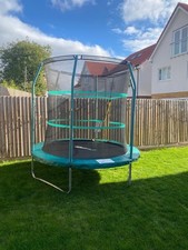 Thorpe Sports 8ft Circle Trampoline with Enclosure Net+ Step Ladder