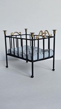 Dolls house artisan  C&Y metal cot