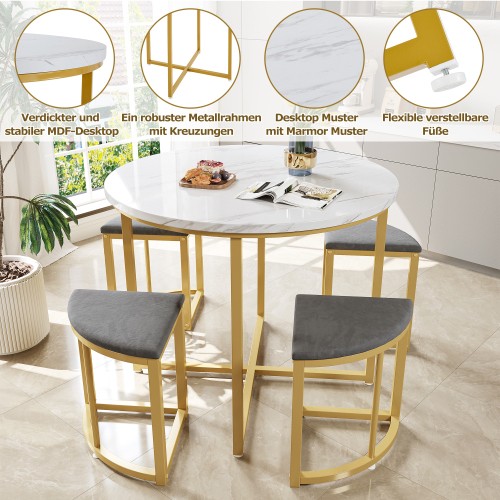Modern metal frame round - metal,