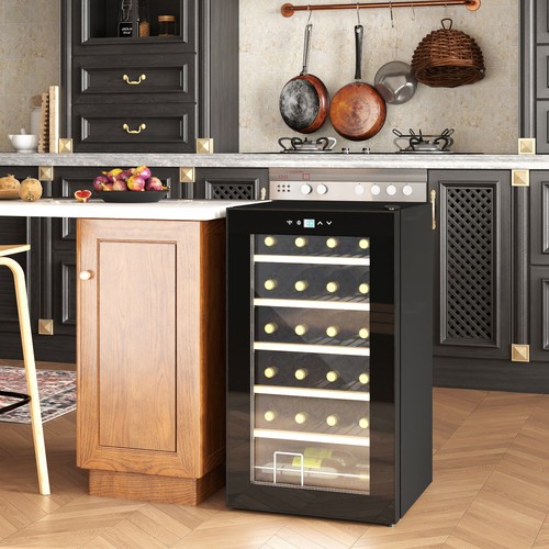 Wine cooler fridge with glass - cooler,