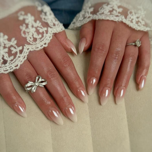 Chrome ombre french - ombre, false