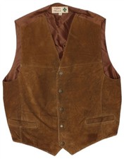 VINTAGE Mens Suede Waistcoat