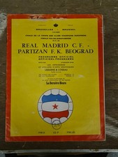 1966 European Cup Final Programme. Real Madrid Vs Partizan Belgrade