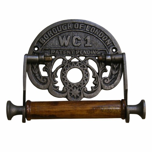 Cast iron toilet roll - iron, holder