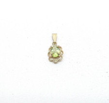 9ct Gold Peridot Pendant Small