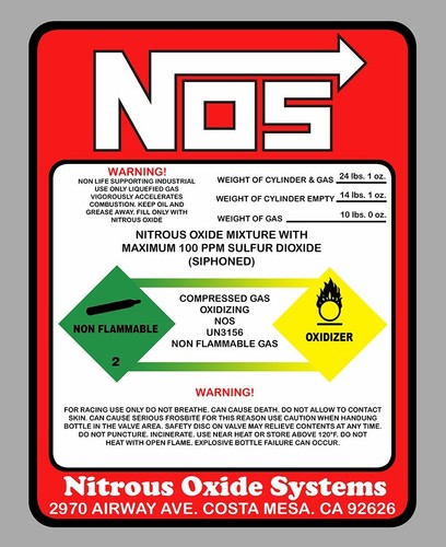 Nos nitrous oxide bottle - nos,