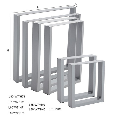 Steel table legs trapezium - table,