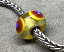Trollbead Bead OOAK oldie Silver & Murano Glass  L