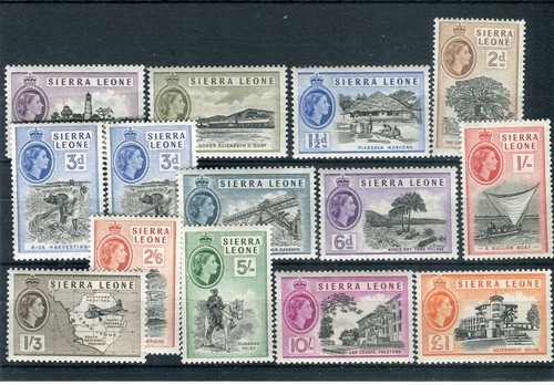 Sierra leone qeii 1956 set - qeii, 1956-61