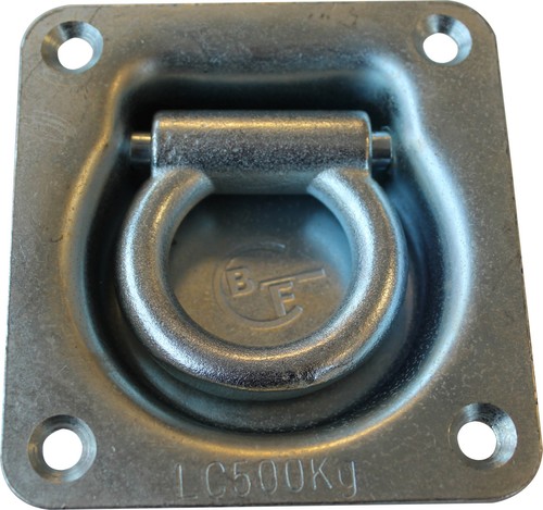 Recessed lashing tie - tie, ring