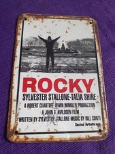 *ROCKY SYLVESTER STALLONE* small Rusty Battered Scratched  Metal Sign Plaque