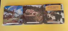 John Hinde vintage devon thatch coasters- never been opened, classic souvenir 