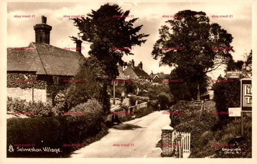 Selmeston village postcard - selmeston,