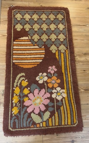 Vintage 1970s hand hooked - 1970s,