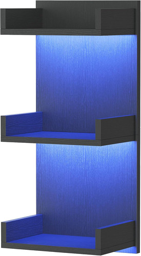 Floating wall shelves with led - wall,