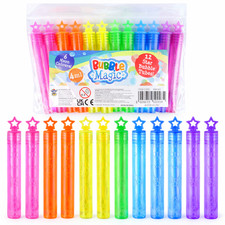 12 Neon Star Bubble Tubes For