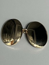 9ct GOLD OVAL CUFFLINKS