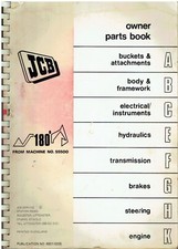 JCB 2D 3 3C 3D 4D 700 EXCAVATOR ORIGINAL FACTORY PARTS CATALOGUE