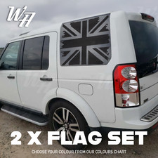 REAR WINDOW UNION JACK UK FLAG LAND ROVER DISCOVERY 3 4 DECALS STICKERS