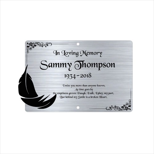 Bench memorial plaque - bench,