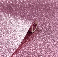 2 Arthouse Sequin Sparkle Pink Wallpaper Textured Glamorous Paste The Wall 