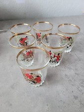 1950's Hunting Scene Shot Glasses. made in France 