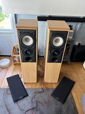 Mission 702E 2 Way Speakers Beech Tall 25-100W 8 Ohms