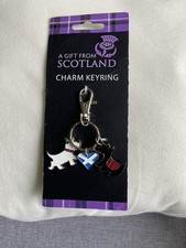 Scottie Dog Key Ring/ Bag Charm. Scottish Terrier.
