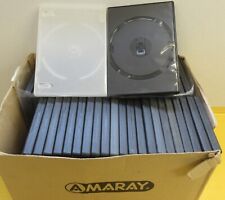Amaray Single DVD / CD cases ( box of 44 ) 14mm slim line - new