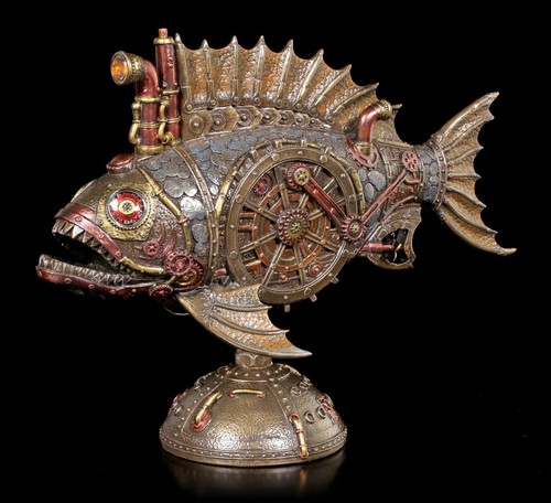 Steampunk piranha figure - steampunk, with