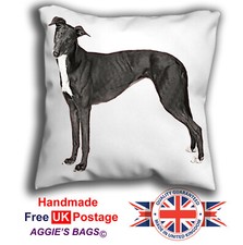Greyhound Cushion Design, Dog Art Cushion, Greyhound Pillow, 