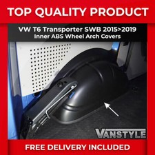 FOR VW T6 TRANSPORTER & CARAVELLE SWB 15>19 ABS INNER INTERNAL WHEEL ARCH COVERS