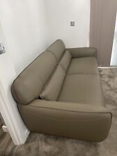 3 seater brown leather sofa