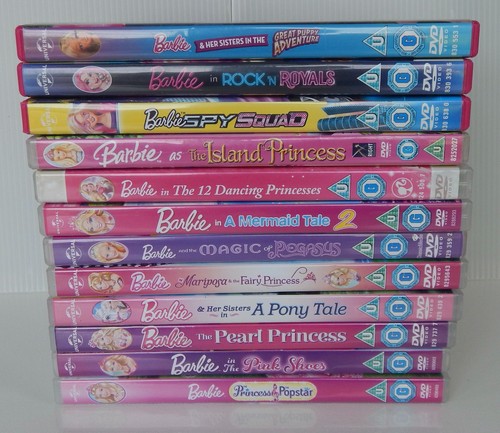 Mattel barbie dvd bundle - barbie, 12