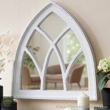 White Gothic Arch Mirror