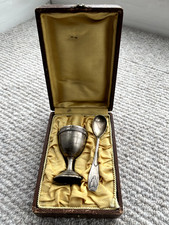 silver egg cup and spoon, Art