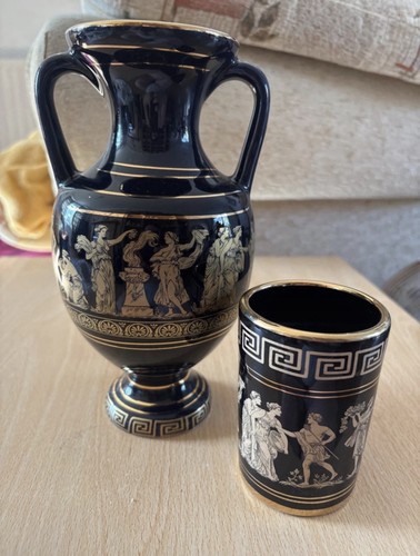 Navy gold handmade in - &,