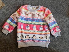 Next Fleece Christmas Jumper 9-12 Months