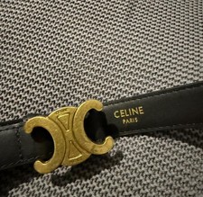 Celine Belt Leather Belt 90 Black  Size S - M