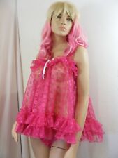 sissy DDLG dress ADULT baby lace babydoll negligee nighty fancydress unisex