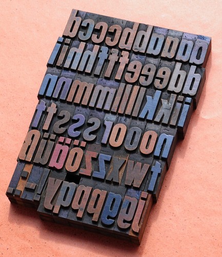 Alphabet mm letterpress - a-z,