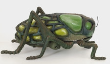 LGE VINTAGE 1980's CAST IRON TEA LIGHT CANDLE HOLDER LANTERN FLY CRICKET INSECT