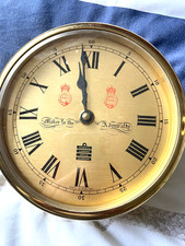 SEWILLS OF LIVERPOOL MAKERS TO THE ADMIRALTY  VINTAGE BRASS SHIPS CLOCK