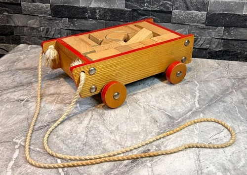 Vintage wooden rope - rope, along