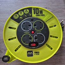 Masterplug 10m Cable Reel - 4 Socket Extension Lead - Brand new