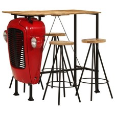 Bar Set 5 Piece Table and Chairs Pub Bistro Solid Wood Mango vidaXL