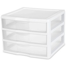 Wide 3 Drawer Unit Plastic