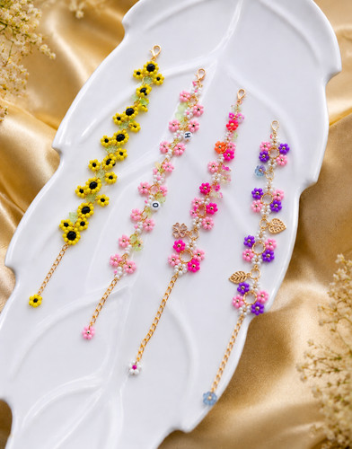 Multicolor flower beaded - flower,