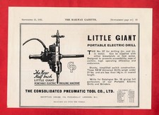 Vintage Railway Mag Advert 1931 - "Little Giant" Portable Electric Drill No 37